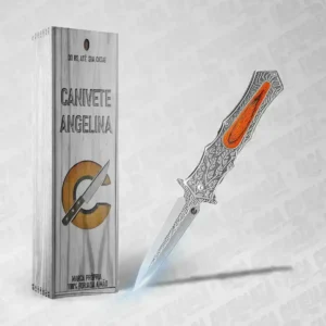 Canivete Angelina Cravejado – Aço Inox 420 Cutelaria + Garantia