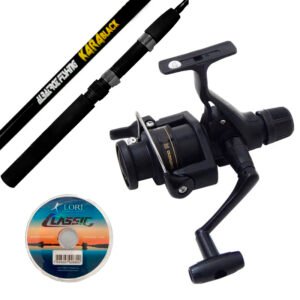 Conjunto Molinete Shimano IX 1000, Vara 12lb e Linha